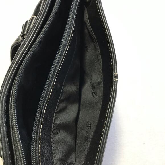 Fossil black leather mini tote bag 75082 casual everyday purse - Picture 12 of 16